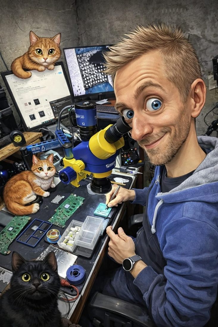 Grzegorz Krupa przy pracy